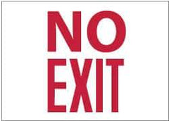 NMC - No Exit, Plastic Exit Sign - 10" Wide x 7" High, Glow-in-the-Dark - All Tool & Supply