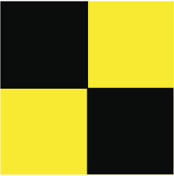 NMC - Black & Yellow Checkered Vinyl Tape - 2" Wide x 54' Long x 0.002" Thick, General Traffic - All Tool & Supply