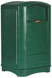 Rubbermaid - 50 Gal Green Rectangle Trash Can - Polyethylene, 42-1/8" High x 24-3/4" Long x 25-1/4" Wide - All Tool & Supply