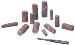 Standard Abrasives - 3/8" Max Roll Diam x 1" OAL, 180 Grit Aluminum Oxide Straight Cartridge Roll - All Tool & Supply