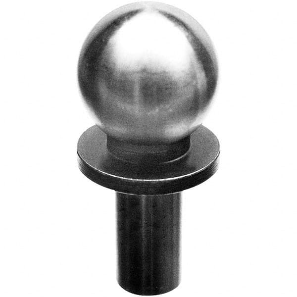 TE-CO - 1/2" Ball Diam, 1/4" Shank Diam, Alloy Steel Inspection Tooling Ball - All Tool & Supply