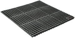 Wearwell - 3' Long x 3' Wide x 5/8" Thick, Anti-Fatigue Modular Matting Tiles - Black, For Dry & Wet Areas, Series 576 - All Tool & Supply