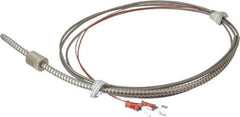 Thermo Electric - 32 to 900°F, J Universal Temp, Thermocouple Probe - 9 Ft. Cable Length, Stripped Ends with Spade Lugs, 1/4 Inch Probe Sheath Length, 1 Sec Response Time - All Tool & Supply