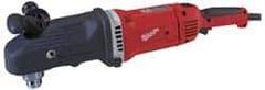 Milwaukee Tool - 1/2" Keyed Chuck, 450 & 1,750 RPM, Angled Handle Electric Drill - 13 Amps, 120 Volts, Reversible, Includes Side Handle - All Tool & Supply