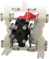 SandPIPER - 1/4" NPT, Nonmetallic, Air Operated Diaphragm Pump - PTFE Diaphragm, Polypropylene Housing - All Tool & Supply