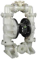 SandPIPER - 2" NPT, Nonmetallic, Air Operated Diaphragm Pump - PTFE Diaphragm, Polypropylene Housing - All Tool & Supply