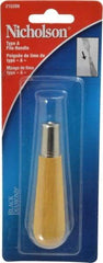 Nicholson - 3-3/4" Long x 1-5/16" Diam File Handle - For Use with 4 & 6" Files - All Tool & Supply