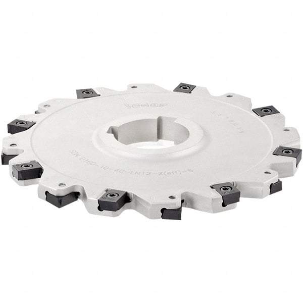 Iscar - Arbor Hole Connection, 1.06" Depth of Cut, 4" Cutter Diam, 1-1/4" Hole Diam, 5 Tooth Indexable Slotting Cutter - SDN-LN12 Toolholder, LNET Insert - All Tool & Supply