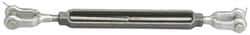 Value Collection - 5,200 Lb Load Limit, 3/4" Thread Diam, 6" Take Up, Stainless Steel Jaw & Jaw Turnbuckle - 8-1/8" Body Length, 1-1/16" Neck Length, 17" Closed Length - All Tool & Supply