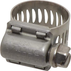 IDEAL TRIDON - SAE Size 06, 7/16 to 25/32" Diam, Stainless Steel MS Series MIL-Spec Worm Drive Clamp - 1/2" Wide, Material Grade 300 SERIES, Series MS Mil Spec - All Tool & Supply