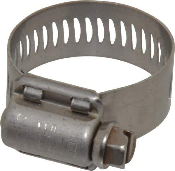 IDEAL TRIDON - SAE Size 12, 11/16 to 1-1/4" Diam, Stainless Steel MS Series MIL-Spec Worm Drive Clamp - 1/2" Wide, Material Grade 300 SERIES, Series MS Mil Spec - All Tool & Supply