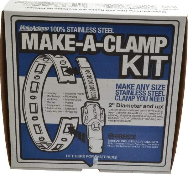 Made in USA - 2" Diam, Hose Clamp Kit - All Tool & Supply