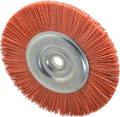 Dico - 6" OD, 5/8" Arbor Hole, Crimped Nylon Wheel Brush - 3/8" Face Width - All Tool & Supply