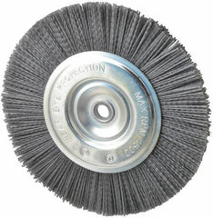 Dico - 8" OD, 5/8" Arbor Hole, Crimped Nylon Wheel Brush - 3/8" Face Width - All Tool & Supply