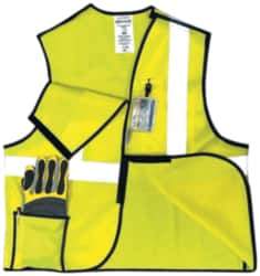 OccuNomix - Size 2XL High Visibility Orange Solid Breakaway Vest - 48 to 50" Chest, ANSI 107-2015, Hook & Loop Closure, 3 Pockets, Polyester - All Tool & Supply