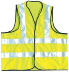 OccuNomix - Size 2XL High Visibility Yellow Solid General Purpose Vest - 48 to 50" Chest, ANSI 107-2015, Hook & Loop Closure, Polyester - All Tool & Supply