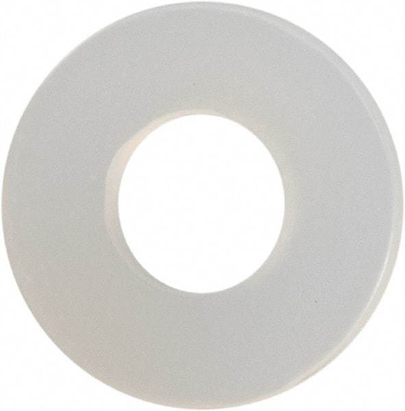 Made in USA - #4 Screw, Grade 6/6 Nylon Standard Flat Washer - 0.12" ID x 0.28" OD, 0.031" Thick, Plain Finish - All Tool & Supply