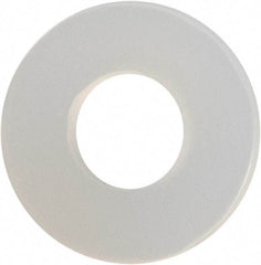 Made in USA - #4 Screw, Grade 6/6 Nylon Standard Flat Washer - 0.12" ID x 0.28" OD, 0.031" Thick, Plain Finish - All Tool & Supply