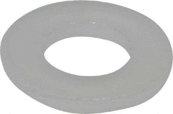 Made in USA - #6 Screw, Grade 6/6 Nylon Standard Flat Washer - 0.156" ID x 0.312" OD, 0.031" Thick, Plain Finish - All Tool & Supply