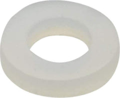 Made in USA - #6 Screw, Grade 6/6 Nylon Standard Flat Washer - 0.162" ID x 0.312" OD, 0.062" Thick, Plain Finish - All Tool & Supply