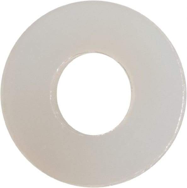 Made in USA - #8 Screw, Grade 6/6 Nylon Standard Flat Washer - 0.177" ID x 0.408" OD, 0.062" Thick, Plain Finish - All Tool & Supply