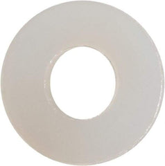 Made in USA - #8 Screw, Grade 6/6 Nylon Standard Flat Washer - 0.177" ID x 0.408" OD, 0.062" Thick, Plain Finish - All Tool & Supply