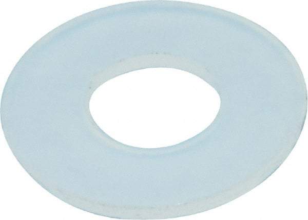 Made in USA - #10 Screw, Grade 6/6 Nylon Standard Flat Washer - 0.2" ID x 0.45" OD, 0.031" Thick, Plain Finish - All Tool & Supply