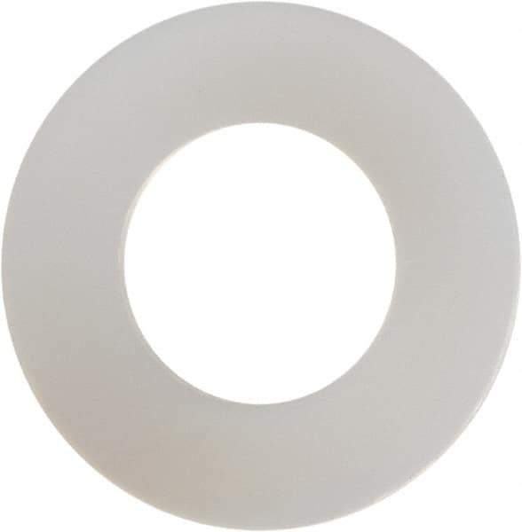 Made in USA - #12 Screw, Grade 6/6 Nylon Standard Flat Washer - 0.24" ID x 0.465" OD, 0.015" Thick, Plain Finish - All Tool & Supply