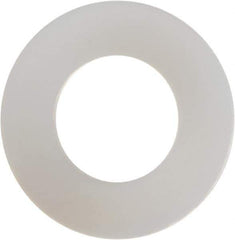 Made in USA - #12 Screw, Grade 6/6 Nylon Standard Flat Washer - 0.24" ID x 0.465" OD, 0.015" Thick, Plain Finish - All Tool & Supply