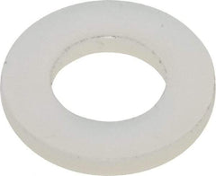 Made in USA - #12 Screw, Grade 6/6 Nylon Standard Flat Washer - 0.252" ID x 0.472" OD, 0.062" Thick, Plain Finish - All Tool & Supply