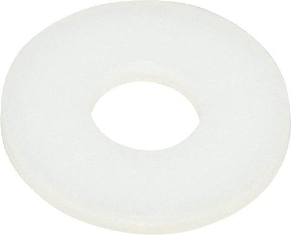 Made in USA - 1/4" Screw, Grade 6/6 Nylon Standard Flat Washer - 0.26" ID x 0.687" OD, 0.062" Thick, Plain Finish - All Tool & Supply