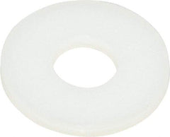 Made in USA - 1/4" Screw, Grade 6/6 Nylon Standard Flat Washer - 0.26" ID x 0.687" OD, 0.062" Thick, Plain Finish - All Tool & Supply