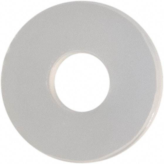 Made in USA - #0 Screw, Grade 6/6 Nylon Standard Flat Washer - 0.068" ID x 0.188" OD, 0.025" Thick, Plain Finish - All Tool & Supply