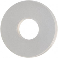 Made in USA - #0 Screw, Grade 6/6 Nylon Standard Flat Washer - 0.068" ID x 0.188" OD, 0.025" Thick, Plain Finish - All Tool & Supply