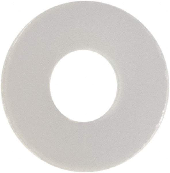 Made in USA - #1 Screw, Grade 6/6 Nylon Standard Flat Washer - 0.084" ID x 0.219" OD, 0.025" Thick, Plain Finish - All Tool & Supply