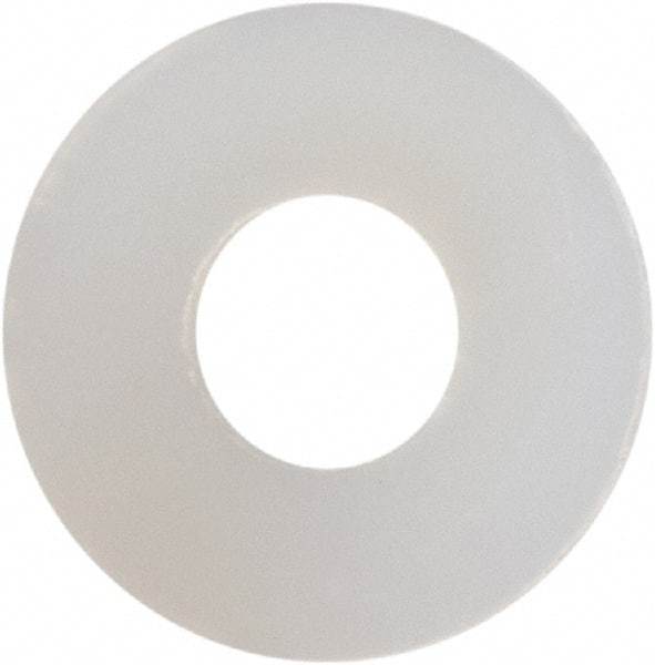 Made in USA - #2 Screw, Grade 6/6 Nylon Standard Flat Washer - 0.094" ID x 1/4" OD, 0.031" Thick, Plain Finish - All Tool & Supply