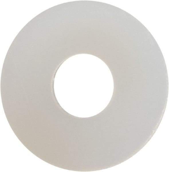 Made in USA - #6 Screw, Grade 6/6 Nylon Standard Flat Washer - 0.156" ID x 0.438" OD, 0.04" Thick, Plain Finish - All Tool & Supply