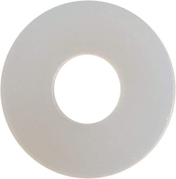 Made in USA - #8 Screw, Grade 6/6 Nylon Standard Flat Washer - 0.188" ID x 1/2" OD, 0.04" Thick, Plain Finish - All Tool & Supply