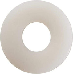 Made in USA - #12 Screw, Grade 6/6 Nylon Standard Flat Washer - 0.234" ID x 5/8" OD, 0.062" Thick, Plain Finish - All Tool & Supply