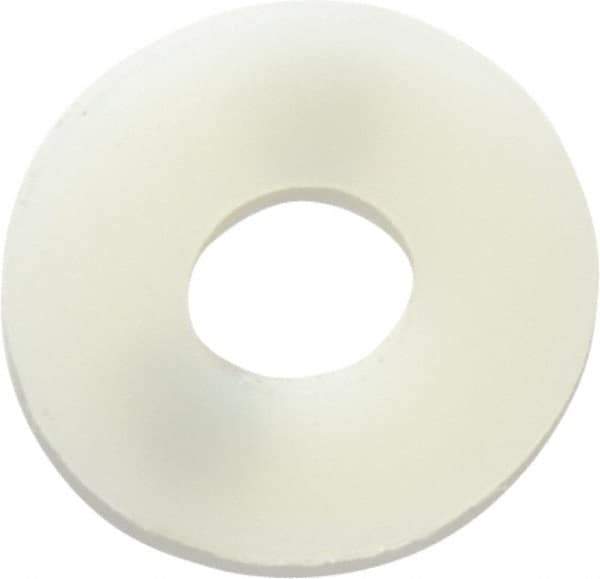 Made in USA - 1/4" Screw, Grade 6/6 Nylon Standard Flat Washer - 0.281" ID x 0.734" OD, 0.062" Thick, Plain Finish - All Tool & Supply