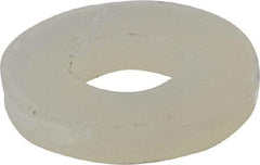 Made in USA - #8 Screw, Grade 6/6 Nylon Standard Flat Washer - 0.173" ID x 3/8" OD, 0.062" Thick, Plain Finish - All Tool & Supply