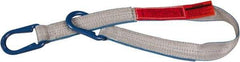 Lift-All - 6' Long x 4" Wide, 6,400 Lb Vertical Capacity, 1 Ply, Nylon Web Sling - 5,000 Lb Choker Capacity, Gray - All Tool & Supply