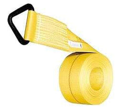 Lift-All - 27' Long x 4" Wide, 5,000 Lb Vertical Capacity, Polyester Web Sling - Yellow - All Tool & Supply