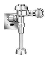 Sloan Valve Co. - 1-1/4" Spud Coupling, 3/4" Pipe, Urinal Automatic Flush Valve - Handle Opening, 3.5 Gal per Flush, Metal Cover, Powered by Electrical Line with 24 Volt Step Down Transformer - All Tool & Supply