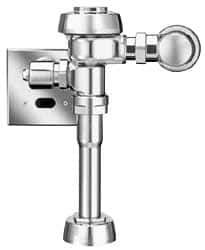 Sloan Valve Co. - 1-1/4" Spud Coupling, 3/4" Pipe, Urinal Automatic Flush Valve - Handle Opening, 1 Gal per Flush, Metal Cover, Powered by Electrical Line with 24 Volt Step Down Transformer - All Tool & Supply