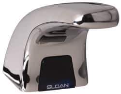 Sloan Valve Co. - Chrome Single Hole Pedestal Electronic & Sensor Faucet without Mixer - Powered by 6 VAC, Standard Spout - All Tool & Supply