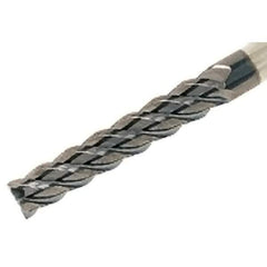 Iscar - 0.313", 1.88" LOC, 5/16" Shank Diam, 4" OAL, 6 Flute, Solid Carbide Square End Mill - Single End, TiAlN Finish, Spiral Flute, 45° Helix, Centercutting, Right Hand Cut, Right Hand Flute - All Tool & Supply