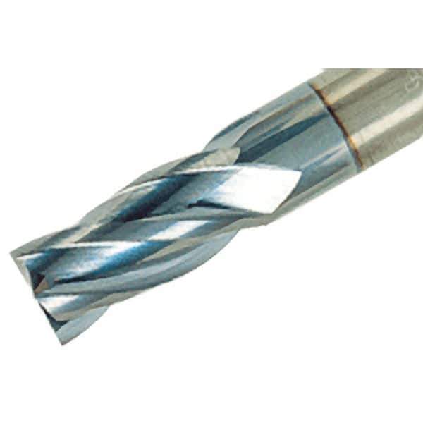 Iscar - 5/8", 1-1/4" LOC, 5/8" Shank Diam, 3-1/2" OAL, 4 Flute, Solid Carbide Square End Mill - Single End, TiCN Finish, Spiral Flute, 30° Helix, Centercutting, Right Hand Cut, Right Hand Flute - All Tool & Supply