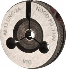 Vermont Gage - 8-32 No Go Single Ring Thread Gage - Class 2A, Tool Steel - All Tool & Supply