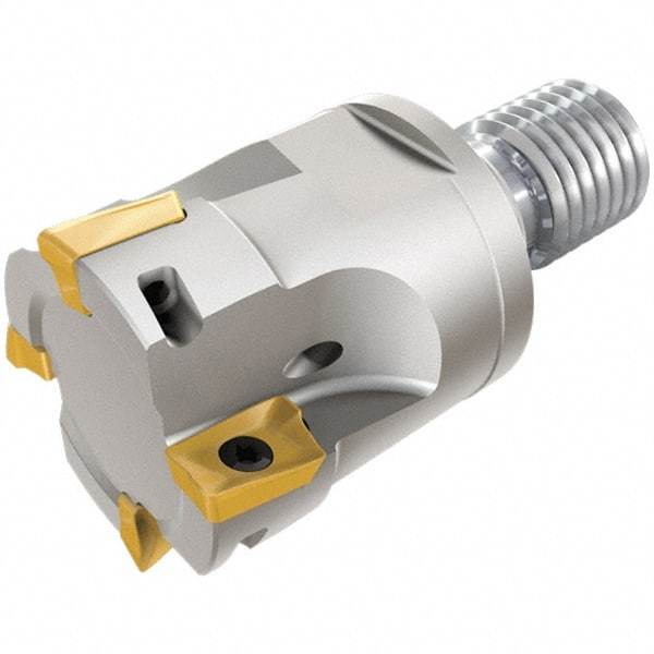 Iscar - 25mm Cut Diam, 10mm Max Depth of Cut, Indexable Square Shoulder End Mill - M12 Modular Connection, 90° Lead Angle, Through Coolant, Series FlexFit, Heli2000 - All Tool & Supply